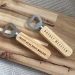 Gepersonaliseerde flessenopener met tekst – bedankje voor meester
